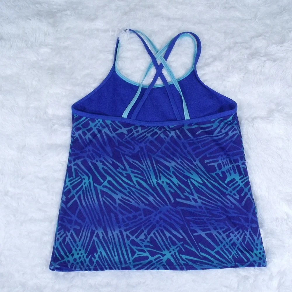Nike Girls Blue Swim Top